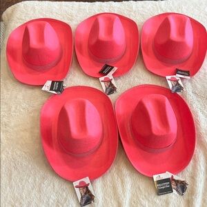 Lot of 5 NWT Pink Cowgirl Hat